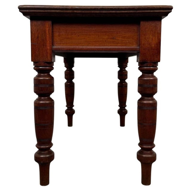 Brown Antique Early 20th Century English Oak Side Table For Sale - Image 8 of 10