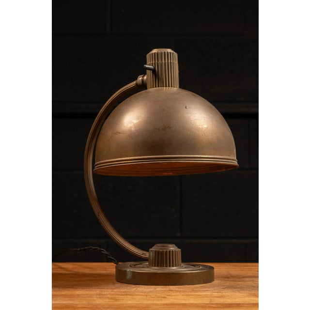 Early 20th Century Antique Adjustable Brass Table Lamp For Sale - Image 5 of 9
