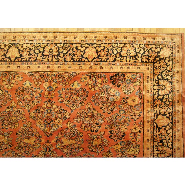 Vintage Persian Sarouk Oriental Rug, in Room Size, with Intricate Floral Design For Sale - Image 4 of 8