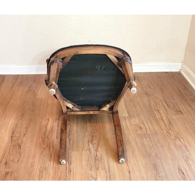 Mid 20th Century Vintage Bernhardt Hibriten Italian Provincial Cane Back Dining Arm Chair For Sale - Image 5 of 6