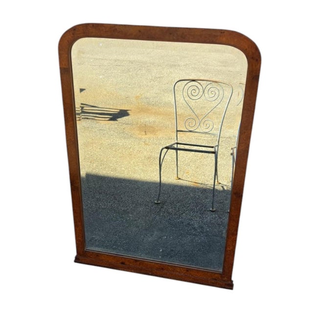 19th Century French Art Deco Fruitwood Stencil Inly Heavy Mirror. For Sale - Image 4 of 18