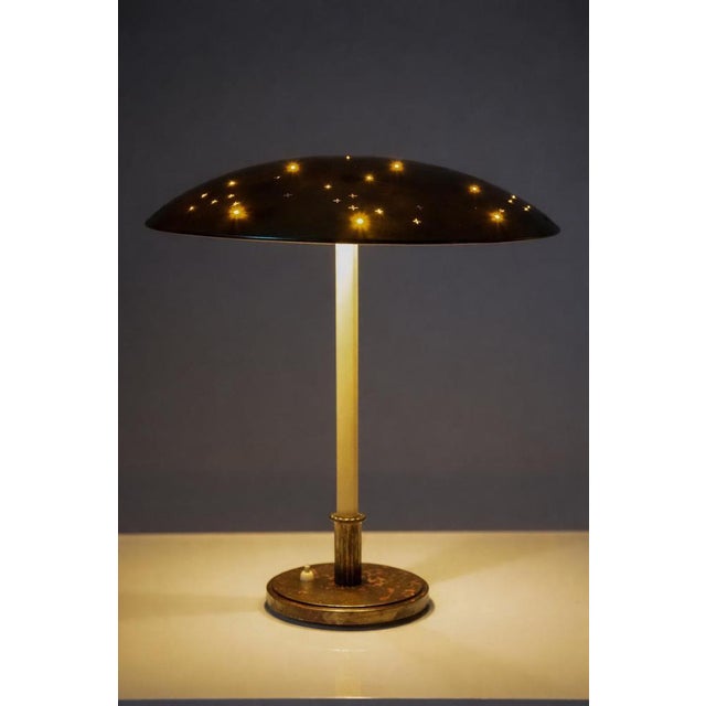 Swedish Modern Brass Table Lamp from Böhlmarks, 1940s For Sale - Image 3 of 15