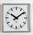 Metal Industrial Grey Square Wall Clock from Pragotron, 1980s For Sale - Image 7 of 17