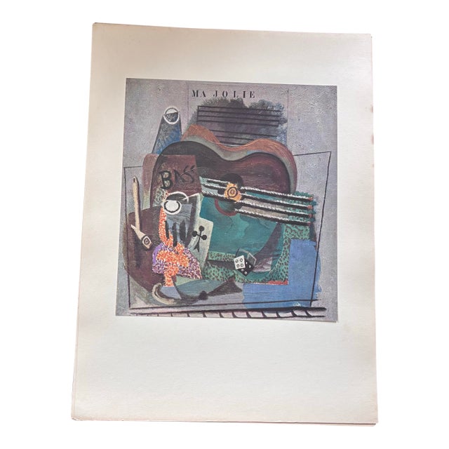 After Picasso, Ma Jolie | a Limited Edition, Full-Color Original Lithograph Printed in Switzerland. Published in the 1940s. For Sale