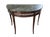 Massive Antique Demilune Mahogany Console Table With Green Marble Top – Louis XVI Neoclassical / George III Style Entryway Fretwork Accent Table For Sale - Image 6 of 12
