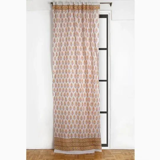 The Juhi flower design depicts a typical Indian flower motif in warm yellow tones with accents in cool periwinkle. This...