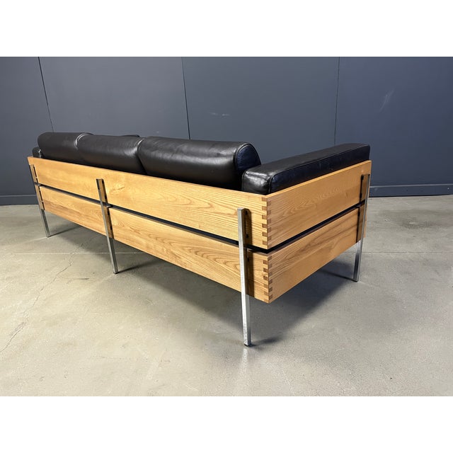 Wood Forum Three Seater Sofa by Robin Day for Habitat, 1980s For Sale - Image 7 of 12