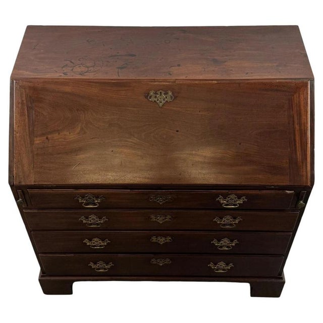 2000 - 2009 18th Century Georgian Mahogany Bureau, England For Sale - Image 5 of 12