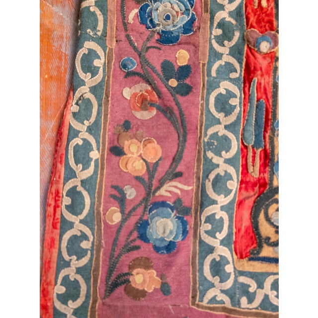 18th or 19th Century Turkish Ottoman Embroidered Applique Tapestry Wall Panel For Sale - Image 9 of 9