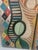 1960s Large Mid Century Modern Studio Abstract Acrylic Mixed-Media Painting Picasso Inspired Original Decorative Artwork Handcrafted Girl Before a Mirror For Sale - Image 5 of 14