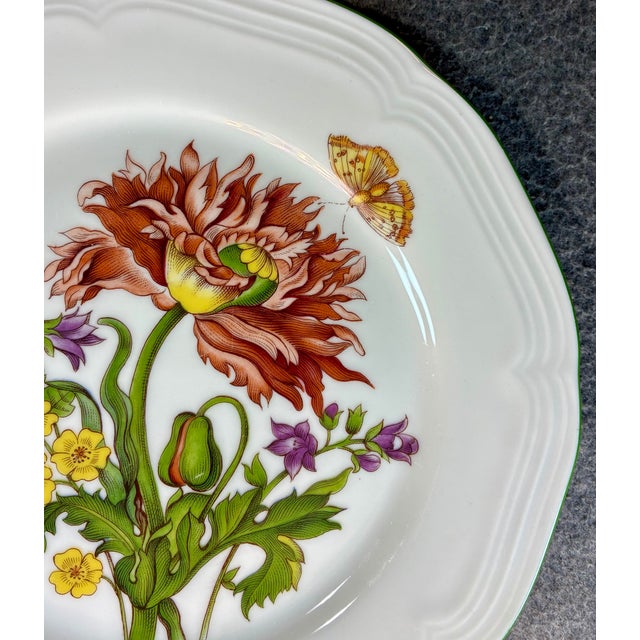 Late 20th Century 2pc-Bareuther Waldsassen (Bavaria) Botanical Porcelain Plate For Sale In Greenville, SC - Image 6 of 8