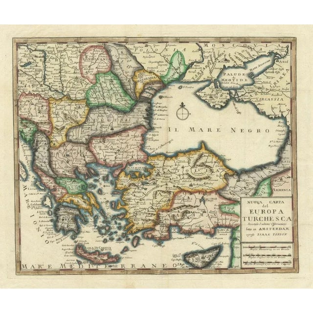 Antique Map of the Black Sea, Balkans and Asia Minor For Sale - Image 3 of 6