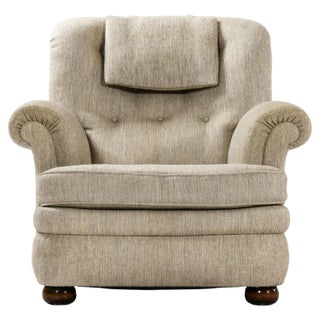 Easy Chair in Beech and Original Fabric by Josef Frank, 1934 For Sale