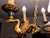 French Napoleon Empire Style Brass Chandelier with Swans and Green Glass Lampshades, 1970s For Sale - Image 17 of 18