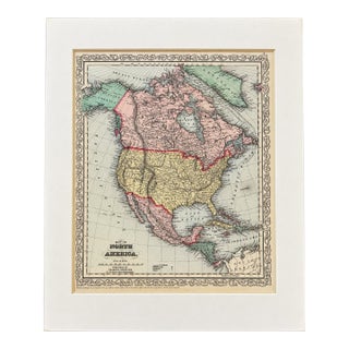 North America Map by Charles DeSilver, 1858 For Sale