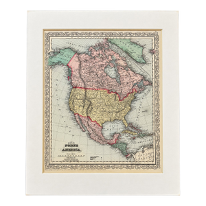 North America Map by Charles DeSilver, 1858