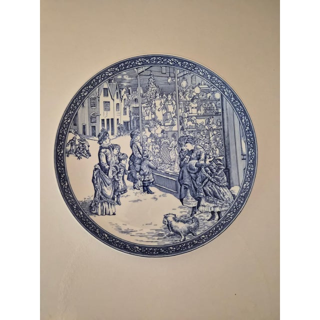Spode Vintage Spode Blue Room Victorian Christmas Plates - Set of 4 For Sale - Image 4 of 9