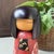 This vintage Japanese sōsaku kokeshi is an elegant work by Masae Fujikawa (藤川正枝). The doll has a soft, feminine form with...