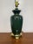 Mid 20th Century Hollywood Regency Green Ceramic Table Lamp Brass Base Vintage 30” Tall For Sale In Philadelphia - Image 6 of 12