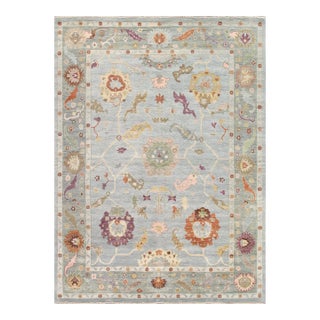 Pasargad Home Oushak Blue Wool Area Rug-11' 8'' X 17'11'' For Sale