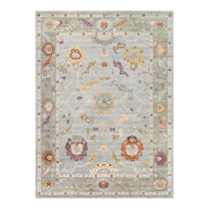 Pasargad Home Oushak Blue Wool Area Rug-11' 8'' X 17'11''