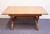 Rustic Unique Furniture Solid Oak Southwestern Mediterranean 66" Trestle Dining Table 5551 – American Fiesta Finish For Sale - Image 3 of 8