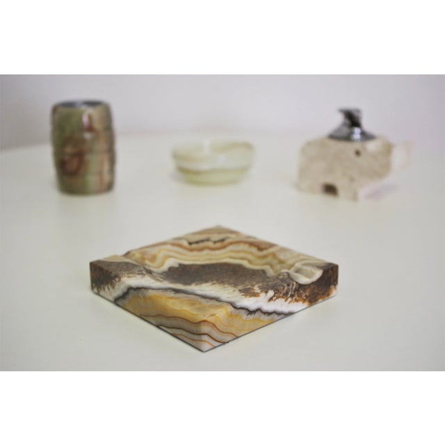 Smoking Accessories in Marble and Onyx, 1970s, Set of 4 For Sale - Image 9 of 13