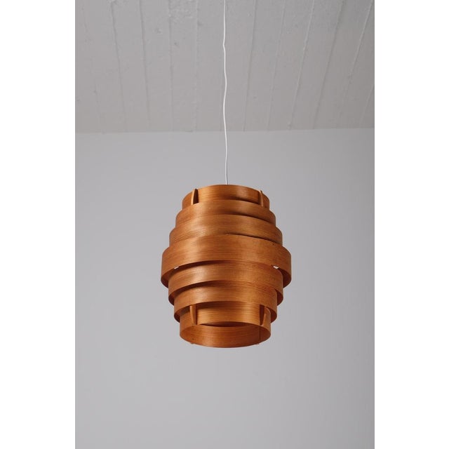 Wood Vintage Swedish Pendant by Hans-Agne Jakobsson, 1970s For Sale - Image 7 of 8