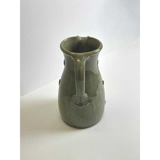 1990s Stoneware Salt Glazed Studio Pottery Jug by John Jelfs, 1990s For Sale - Image 5 of 10