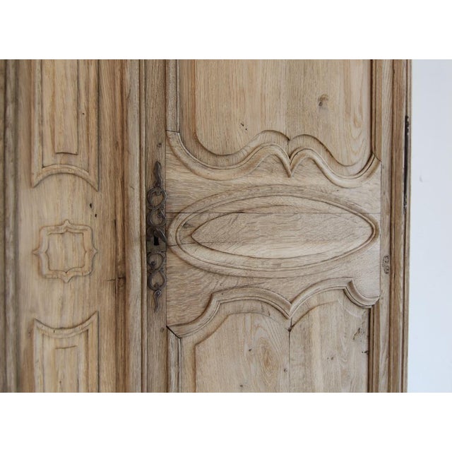 19th Century French Provincial Bleached Oak Wardrobe For Sale - Image 17 of 18