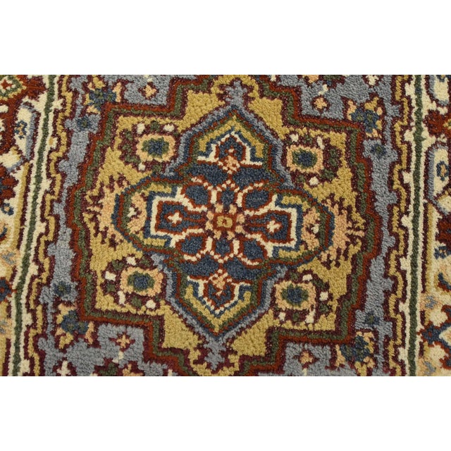 2020s Heriz Runner 2’6” X 9’9” Blue Wool Tribal Hand-Knotted Oriental Carpet For Sale - Image 5 of 12