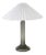 Scandinavian Glass Table Lamp with Pleated Shade For Sale