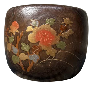 Vintage Japanese Maki-E Hibachi Fire Pot, 1950s