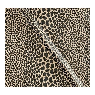 P/ Kaufmann Black Pearl Limelight Leopard Spot Polished Chintz- 5 Yards For Sale
