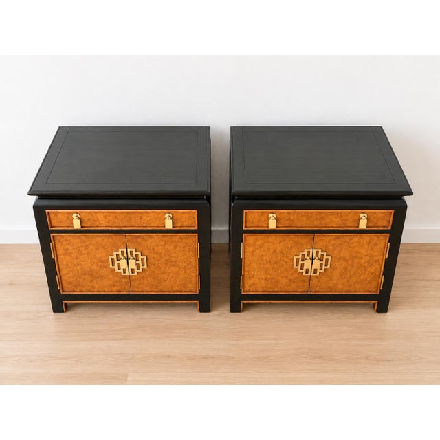 Raymond Sobota by Century Mid Century Modern Chin Hua Nightstands Beautiful pair of vintage Century Chin Hua nightstands...