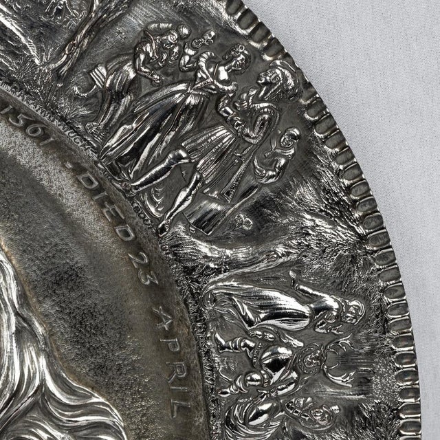 19th Century Victorian Silver Plated Shakespeare Charger, Elkington, 1850s For Sale - Image 12 of 18
