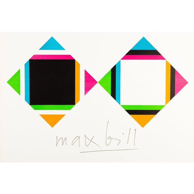 Max Bill (1908-1994) Geometric Composition Original color lithograph Signed in the plate On poster paper, 78 x 63 cm...