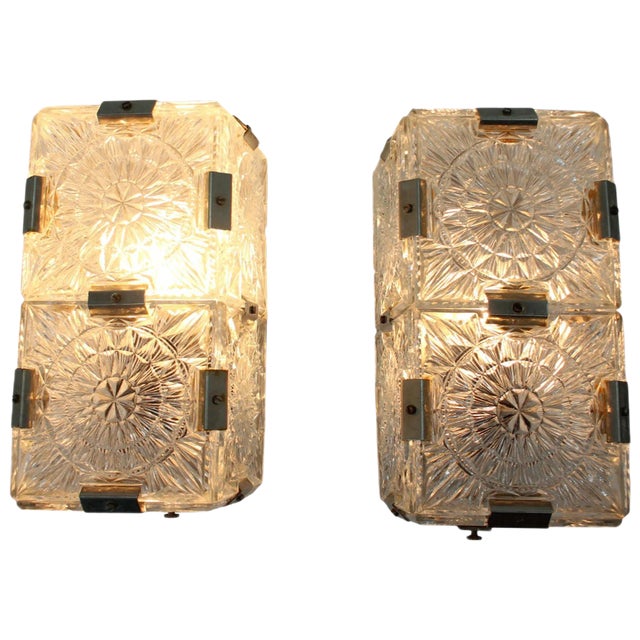 Mid-Century Modern Ceiling Lamps from Kamenicky Senov, 1970s, Set of 2 For Sale