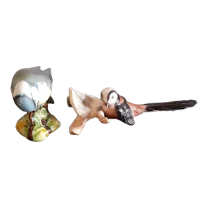 1960s Beswick Porcelain Bird Figurines - Set of 2