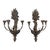 French Pair of French Style Gold 4 Arm Candelabra Wall Sconce For Sale - Image 3 of 4
