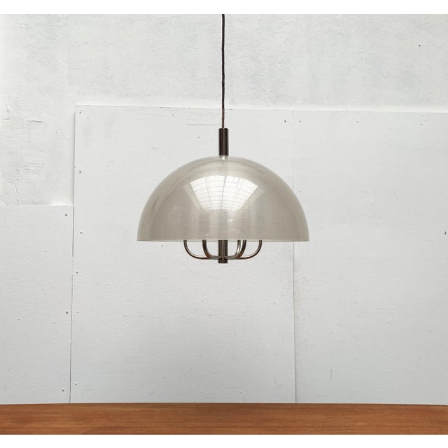 Large Vintage Italian Acrylic Dome Pendant, 1970s For Sale - Image 3 of 18