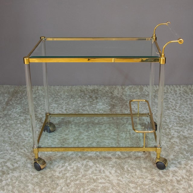 Metal Vintage Italian Bar Cart Trolley For Sale - Image 7 of 7