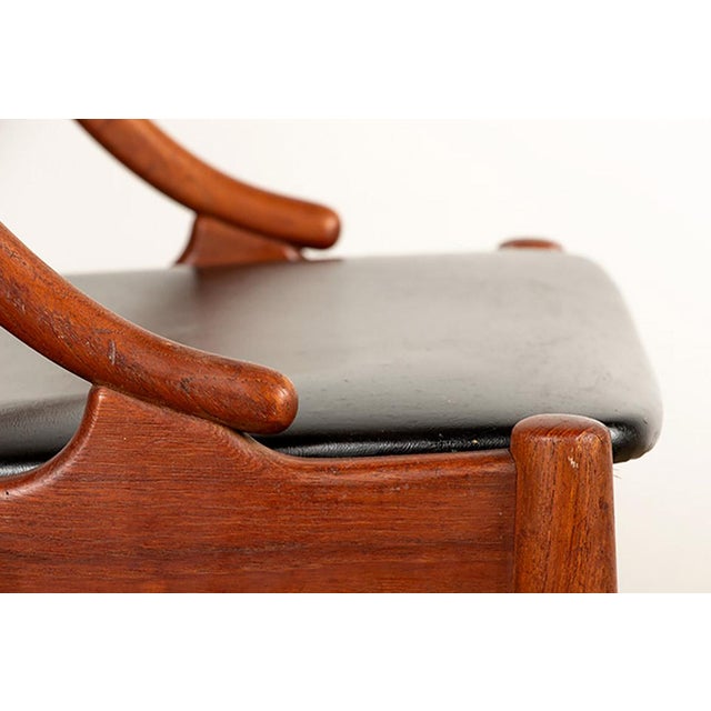 Vintage Danish Chairs in Teak and Skai by Johannes Andersen for Uldum Mobelfabrik, 1960s, Set of 6 For Sale - Image 9 of 18