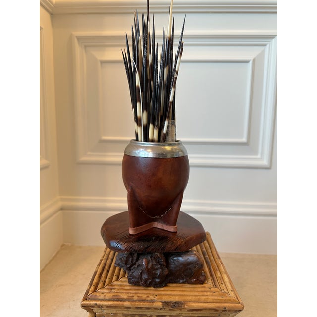 Vintage 1970’s Handmade Burlwood Plinth / Riser For Sale - Image 11 of 15