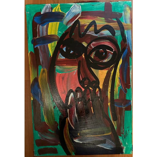 Abstract Expressionism Peter Keil Original Painting, Unframed - Junge Wilde Collection For Sale - Image 3 of 4