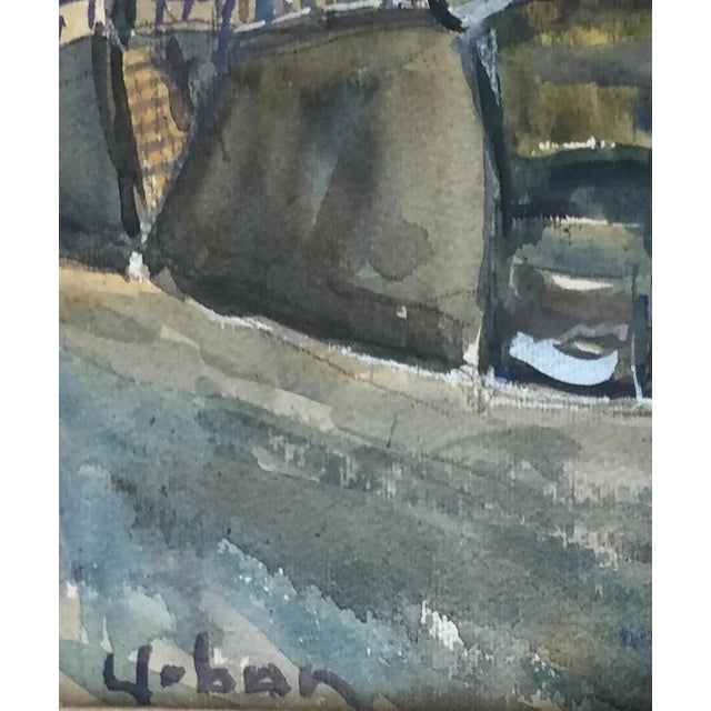 Modern Harry Urban, Les Terreaux, Genève, Watercolor on Paper, Framed For Sale - Image 3 of 9