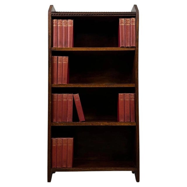 Early 20th Century English Oak Open Bookcase For Sale - Image 11 of 11