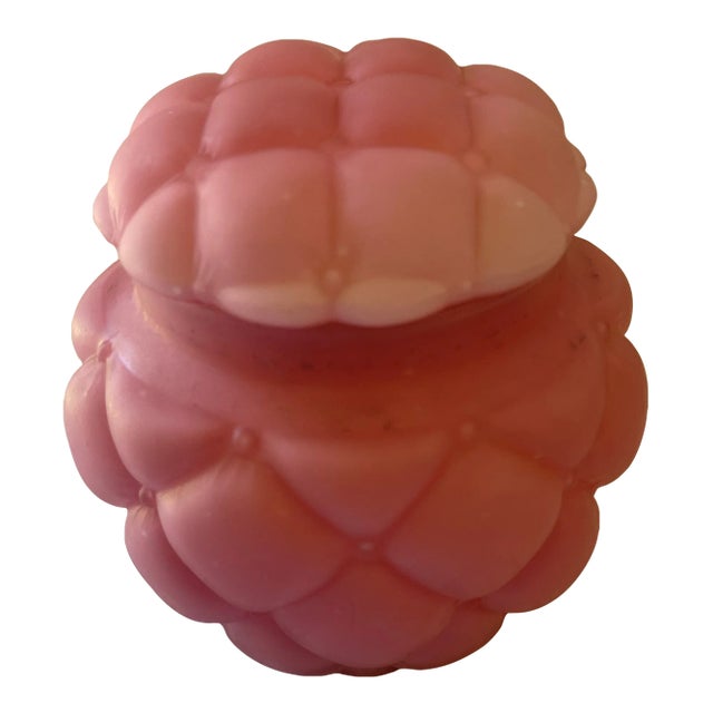 Florete Pink Quit Bisquit Jar With Lid For Sale