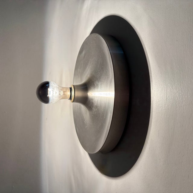 1970s Large Mid-Century Disc Lamp attributed to Charlotte Perriand for Les Arcs, 1970s For Sale - Image 5 of 18