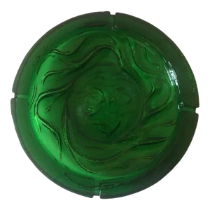 Mid-Century Modern Emerald Green Blenko Glass Ashtray